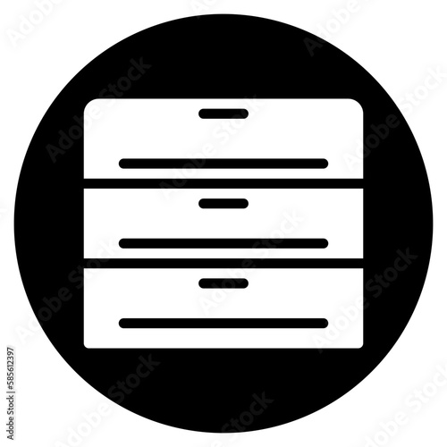 drawers glyph icon