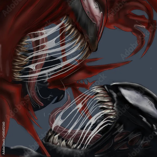 venom red and black