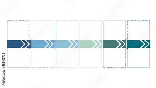 Blank company milestones timeline infographic template with pointer as vector can be used for workflow layout, diagram, annual report, web design. Business concept with 6 options, steps or processes.