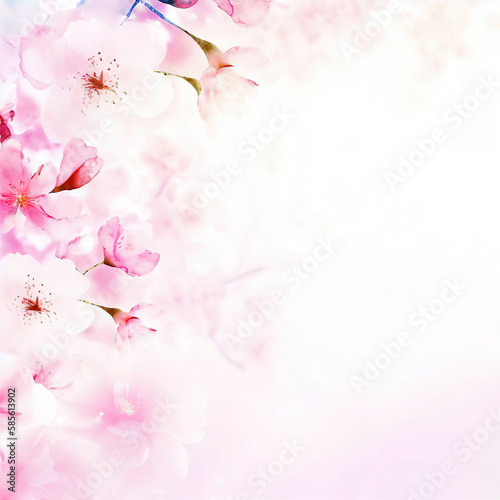 cherry blossoms copyspace with Generative AI