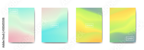 set of abstract background with beautiful gradation color, colorful background for poster flyer banner backdrop.vertical banner.cool fluid background vector illustration