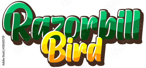 Razorbill bird text logo
