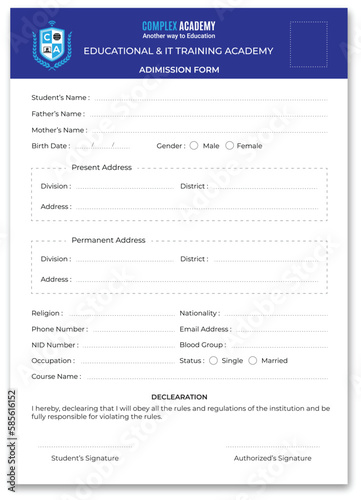 Registration from template design