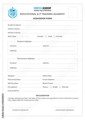 Registration from template design