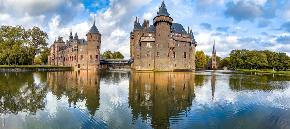 Castle De Haar or Kasteel de haar in Utrecht, Netherlands