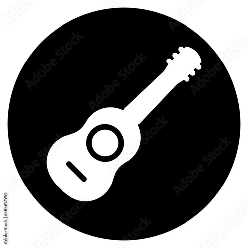 guitar glyph icon