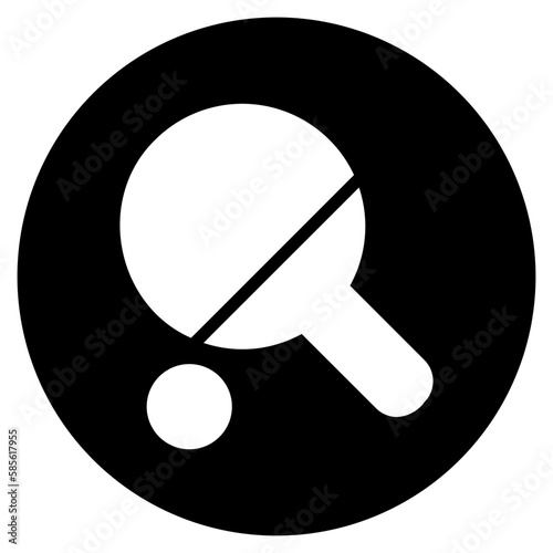 ping pong glyph icon