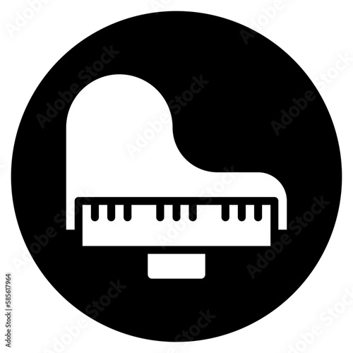 piano glyph icon