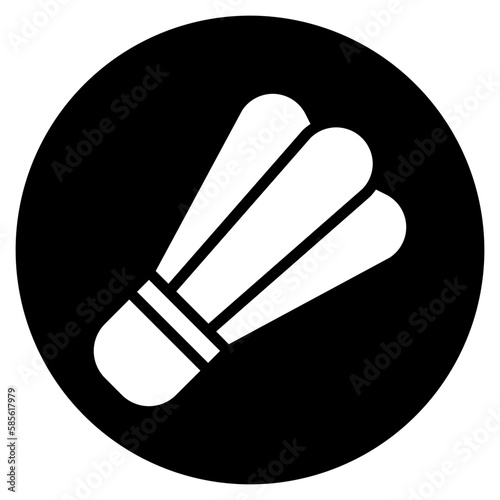 shuttlecock glyph icon