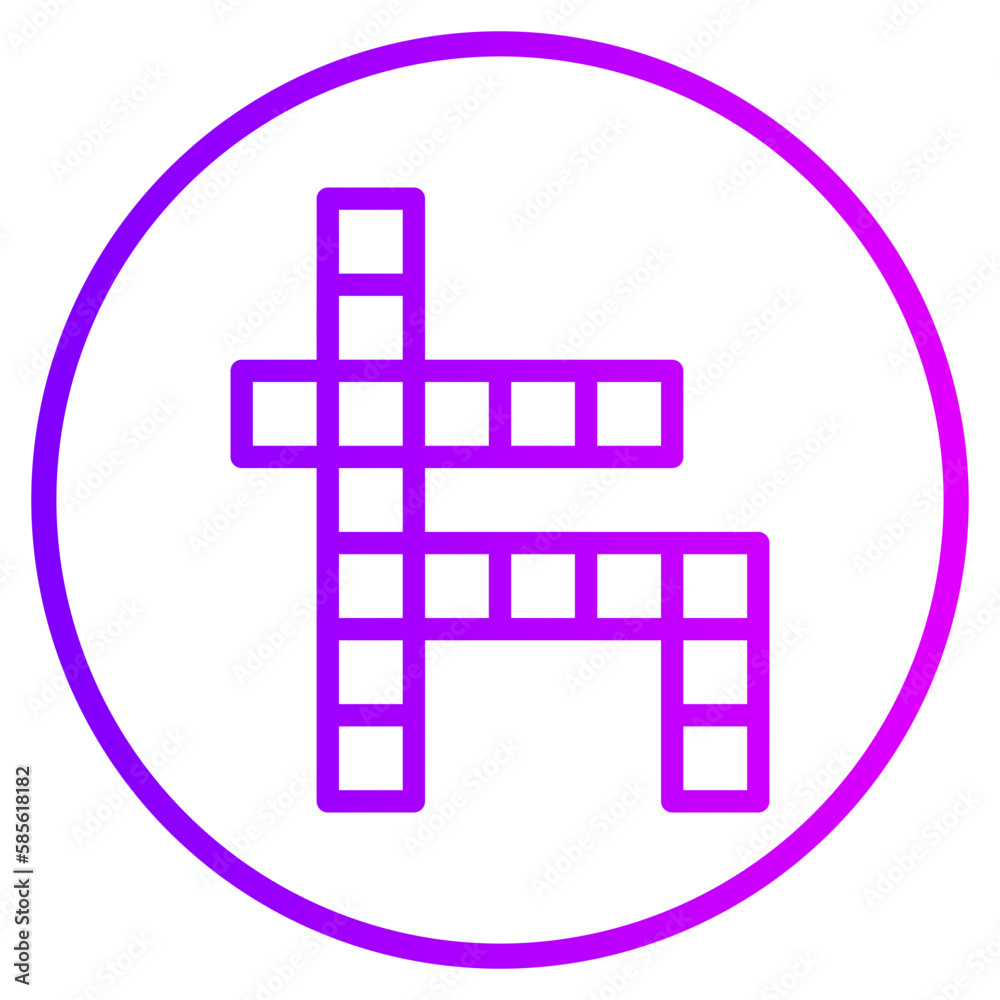 Obraz premium crossword gradient icon