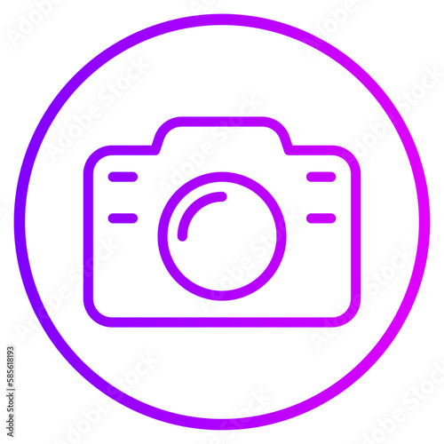 photo camera gradient icon