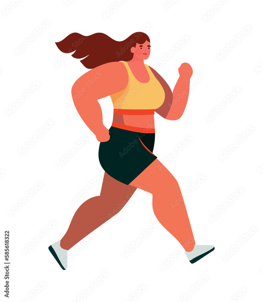 strong woman running strong woman running