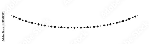 Hanging garland silhouette for events parties vector illustration