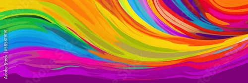 Panel kuchenny z motywem colorful abstract background painting, generative AI