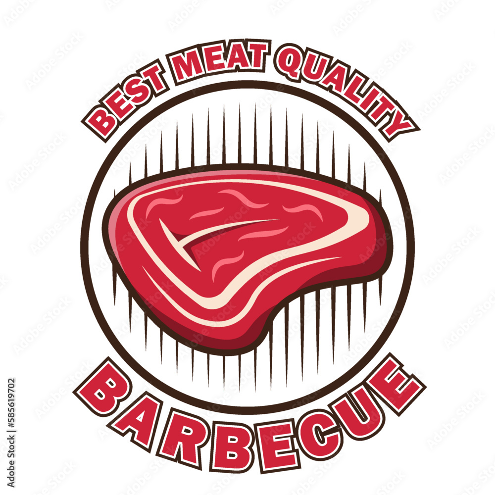 steak barbecue bbq meat grill bar restaurant template food logo brand