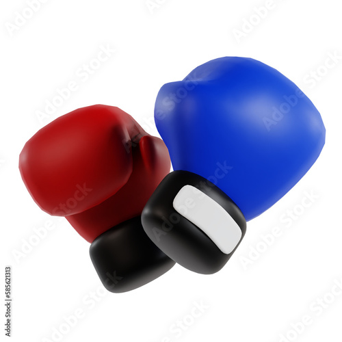 boxing gloves 3d icon
