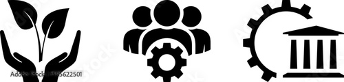 ESG icons as Environmental, Social, and Corporate Governance concept