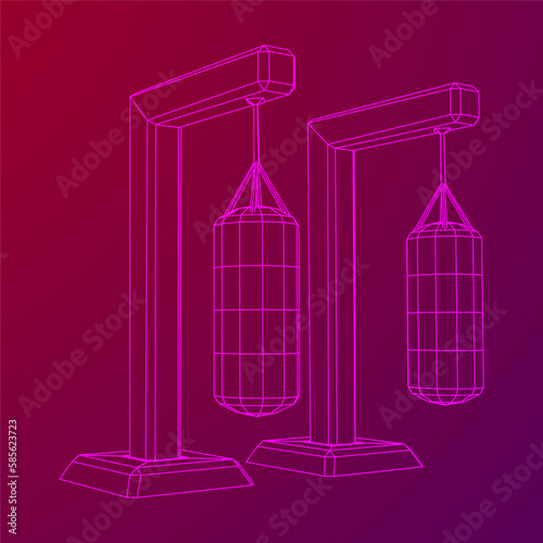 Punching bag for training boxing power punch