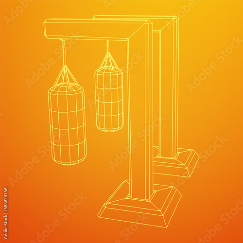 Punching bag for training boxing power punch