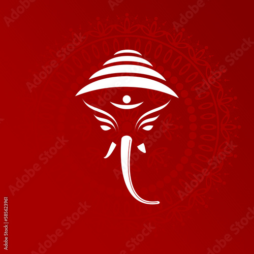Vector Lord Ganesha Design with Mandala art
