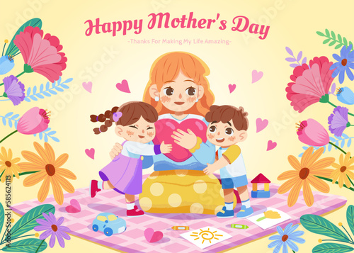Sweet floral mother's day card