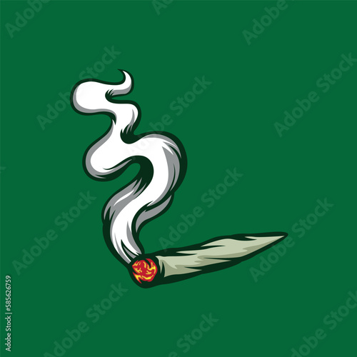 Blunt rolled joints vector object for element or resource photo