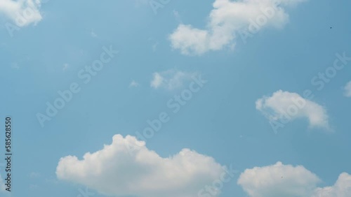 Wallpaper Mural Timelapse of beautiful blue sky and white cloud with 4k resolution. The environment in the natural world.	 Torontodigital.ca