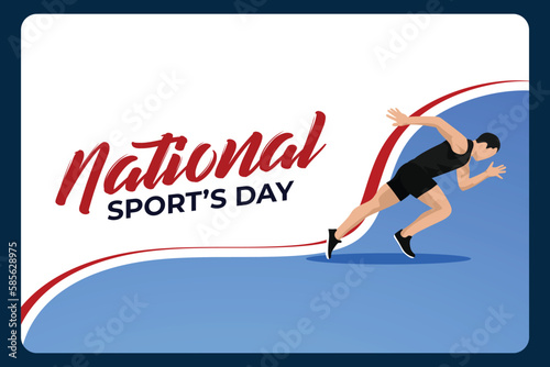 National sport day design template, National sport design vector