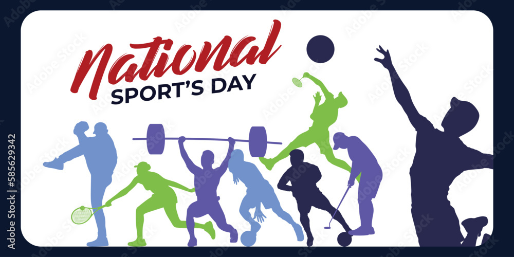 National sport day design template, National sport design vector