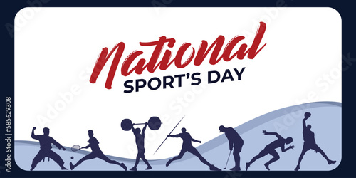 National sport day design template, National sport design vector