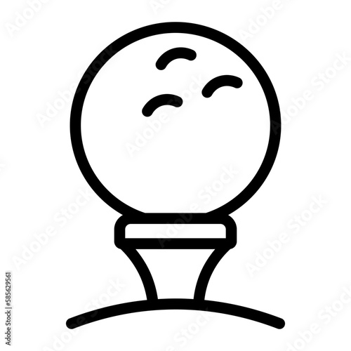 golf ball line icon