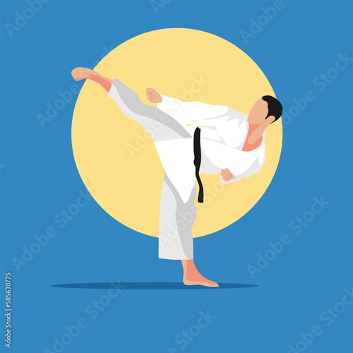 Karate flat design, Karate design vector