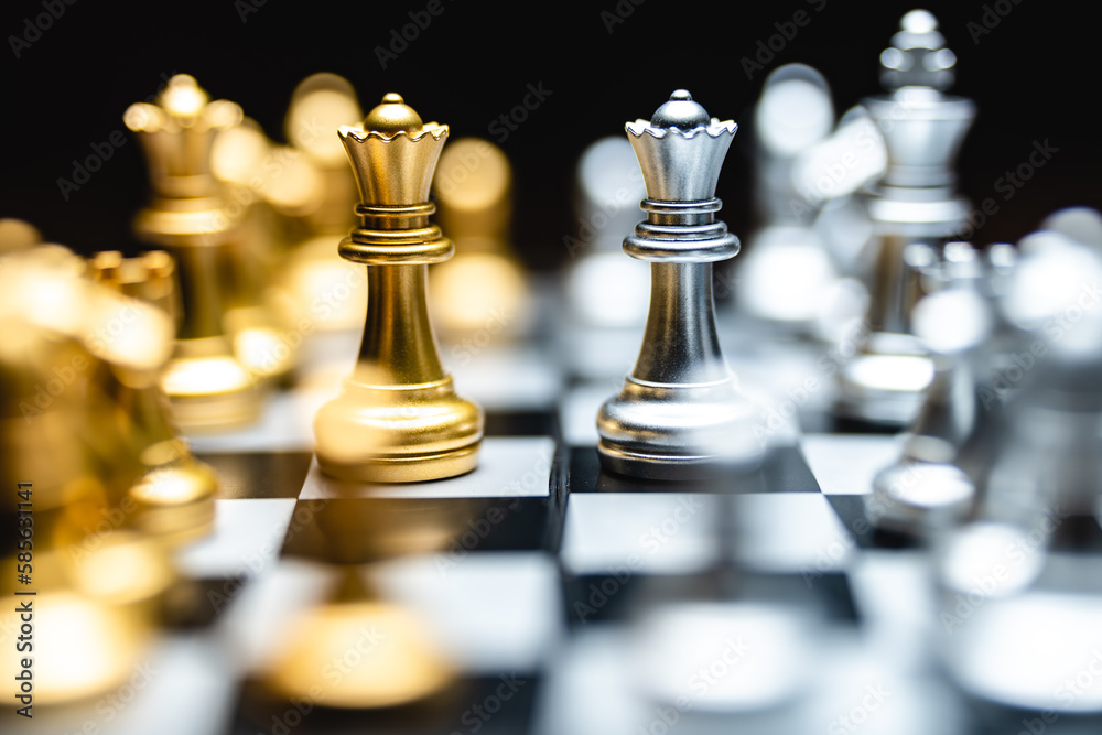 King chess to challenge battle fighting on chess board teamwork of leadership and business success strategy or human personal organization risk management, strategic decision and move concept King chess to challenge battle fighting on chess board teamwork of leadership and business success strategy or human personal organization risk management, strategic decision and move concept