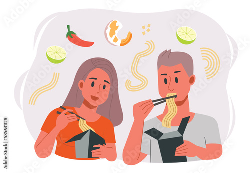 Foreign tourists travel to taste street food with easy package.