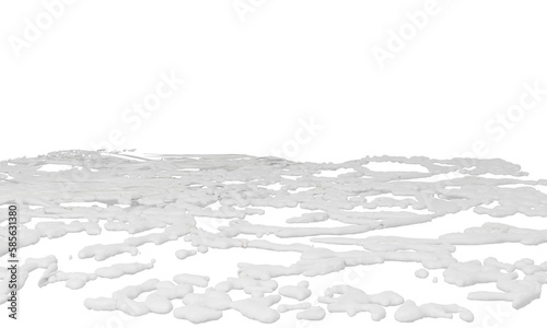 3D rendering Landscape. COLD LIGHT BACKGROUND, FROSTY WINTER. snow floor on blue background. Minimal winter season. PNG