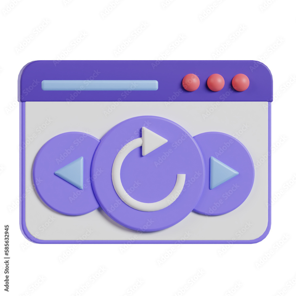 Web development concept 3d icon. Idea of coding and programming interface.