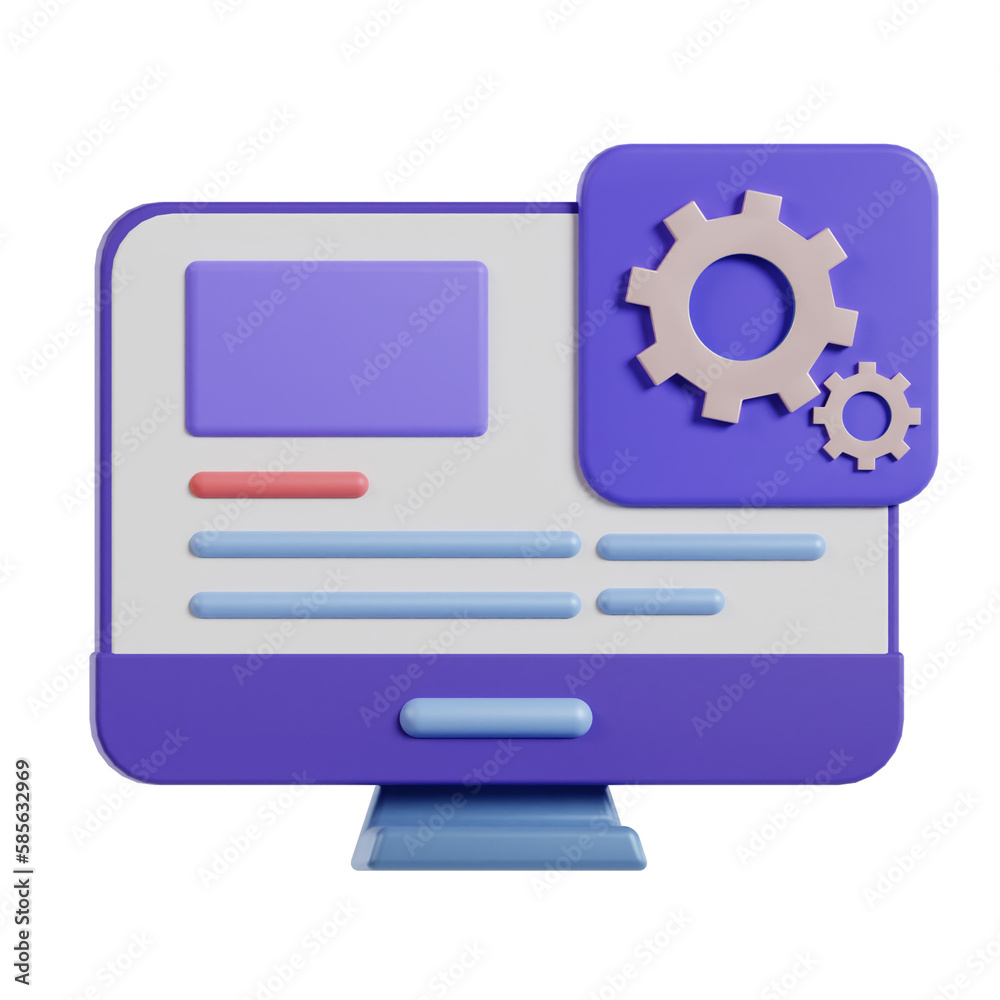 Web development concept 3d icon. Idea of coding and programming interface. Web development concept 3d icon. Idea of coding and programming interface.
