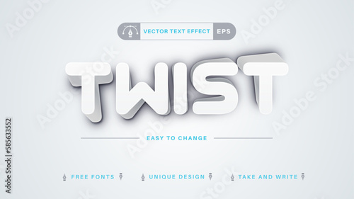 Twist- Editable Text Effect, Font Style