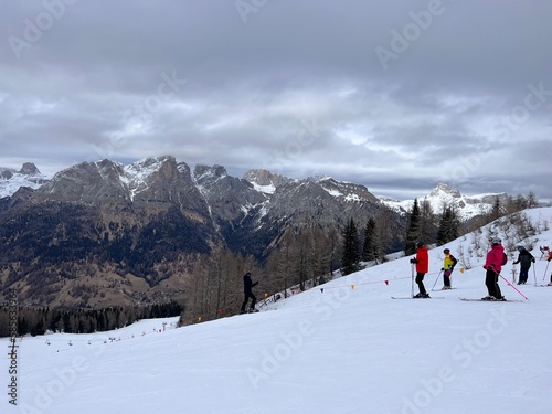 Cortina Marmolada Ski Slopes Dolomiti Italian Alps
