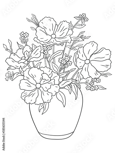 This intricate flower illustration is perfect for coloring enthusiasts of all ages. It features a variety of petals and leaves, ready to be brought to life with your favorite coloring tools.