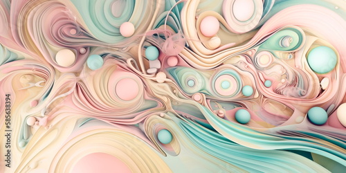 abstract texture with a mix of swirls and circles Generative AI