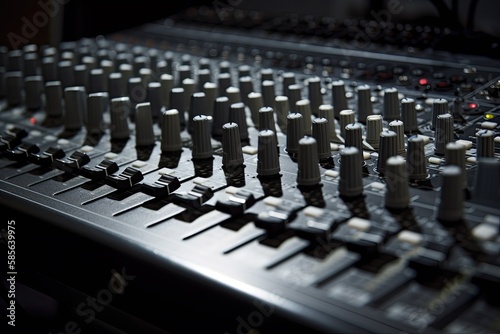 audio mixing console   ai generated