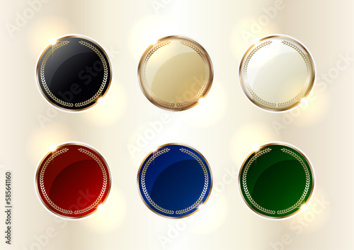 Luxury design round shining medal