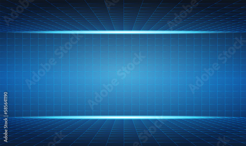 Abstract high technology blue geometric pattern background.Vector illustration