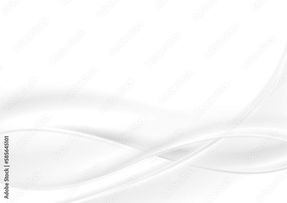 Abstract white grey blurred waves background. Monochrome smooth vector design Abstract white grey blurred waves background. Monochrome smooth vector design