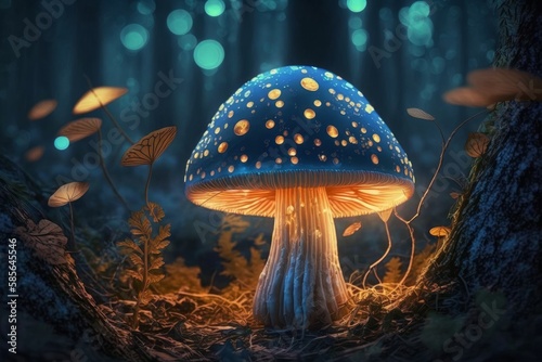 Magic mushroom, generative ai © pham