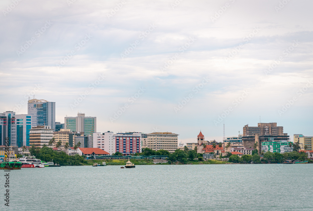 Dar es Salaam city shot from the harbour