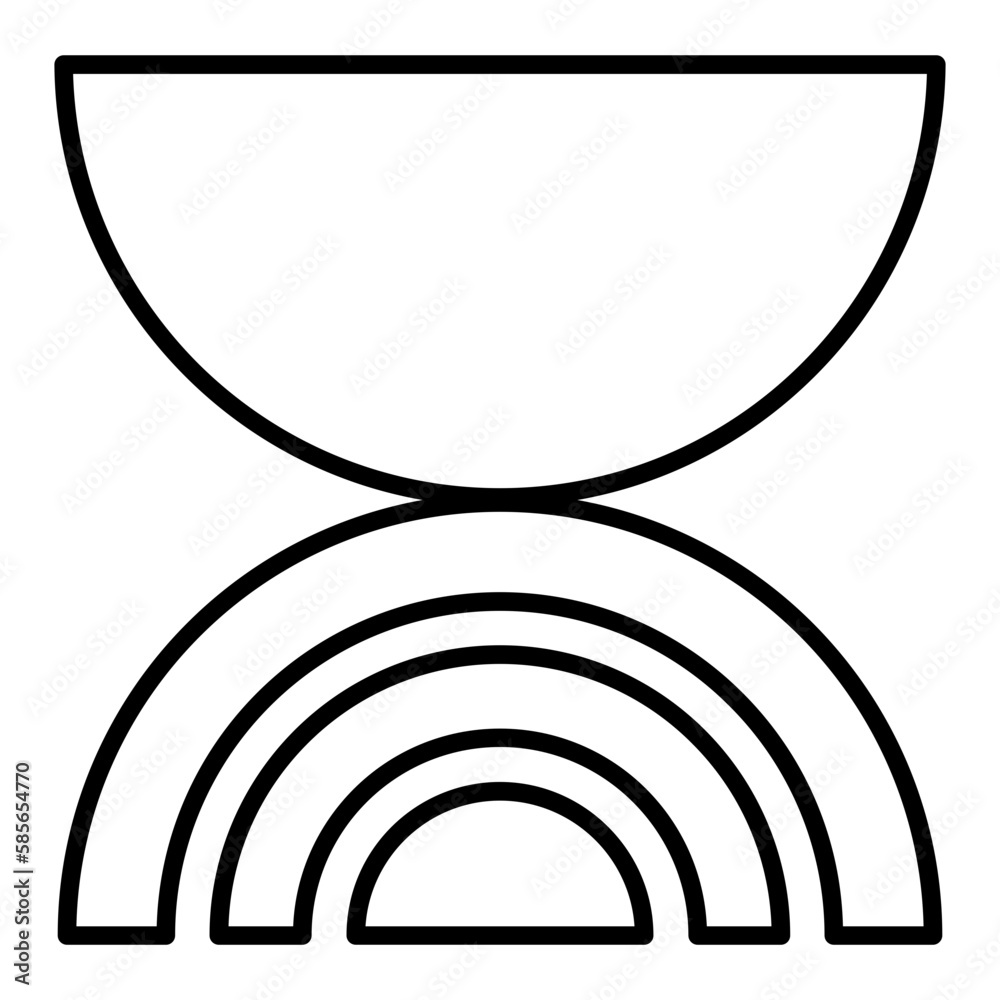 Naklejka premium Line Aesthetic Shape