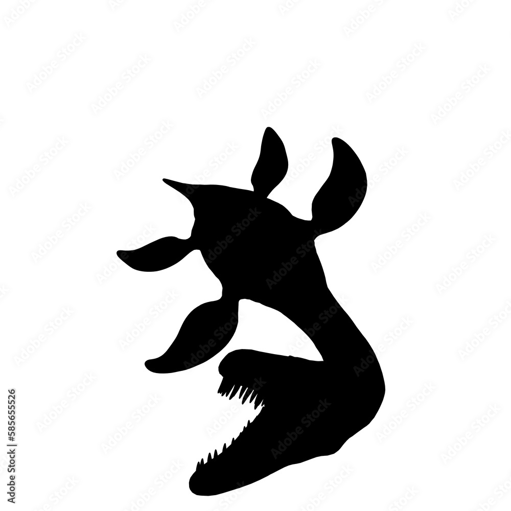 Plesiosaurus silhouette of a dragon