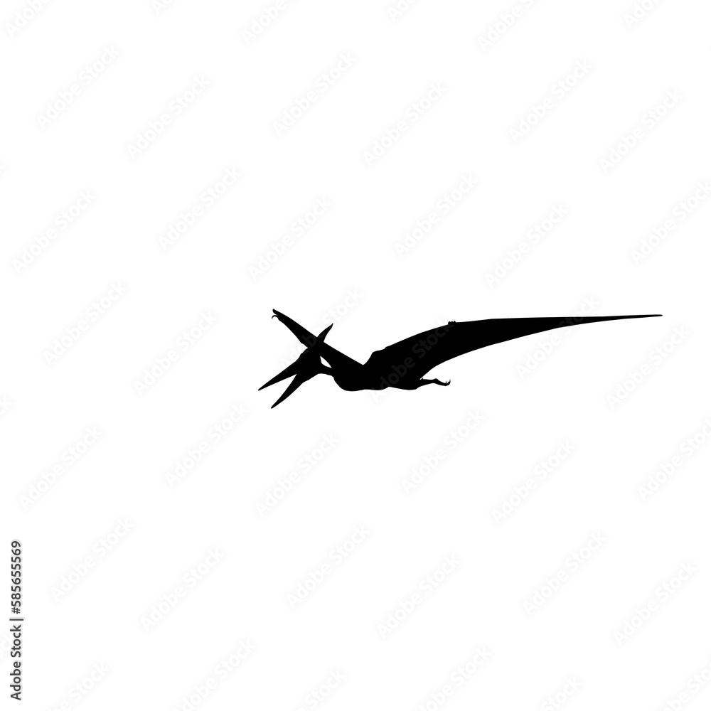 Fototapeta premium Pterodactyl silhouette of a flying eagle